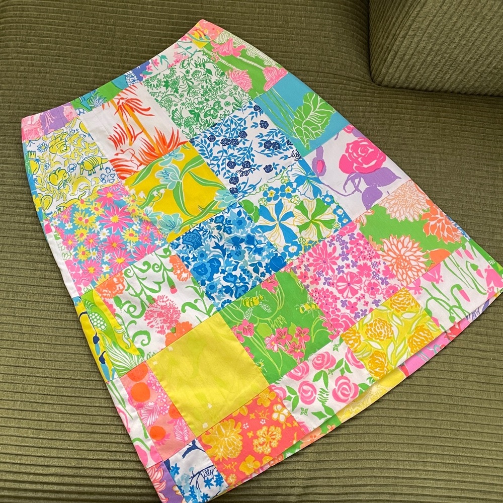 Vintage Lilly Pulitzer "The Lilly" Patchwork Skirt
